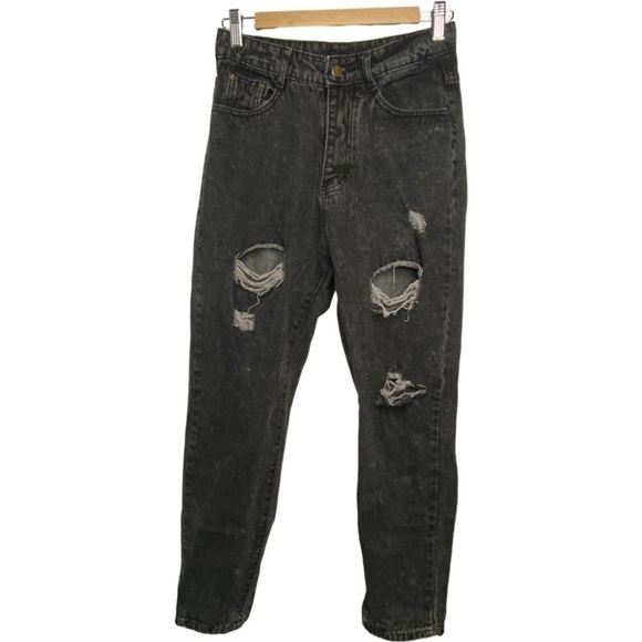 SHEIN - Black Jean Pants - Ripped - Women’s Size Small - Picture 1 of 8